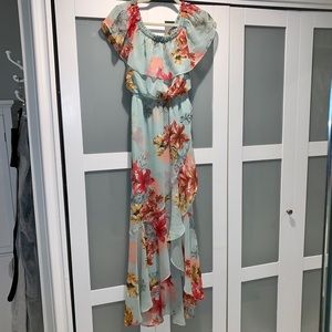 Floral, off the shoulder dress